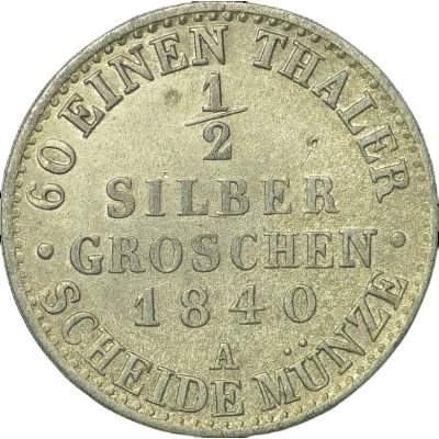 ½ Silbergroschen - Charles Frederick back