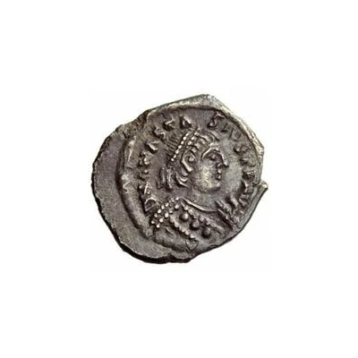 ¼ Siliqua - Baduila / In the name of Anastasius I, 491-518 Ticinum front