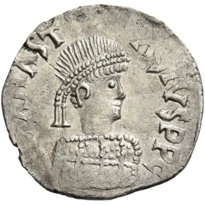 ½ Siliqua In the name of Anastasius I; Sirmium; large bust with bumpy back and SRM front