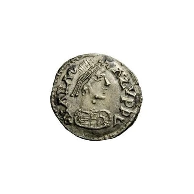 ½ Siliqua In the name of Anastasius I; Sirmium; large bust with flat back and SRM front