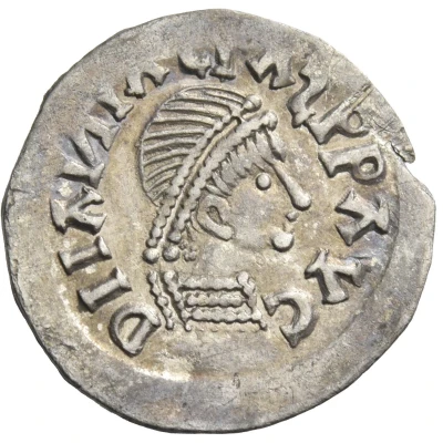 ¼ Siliqua In the name of Anastasius I and Theoderic; Sirmium; retrograde S with angled bust front