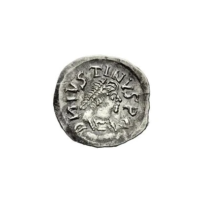 ¼ Siliqua In the name of Justin I and Theoderic; Sirmium; regular S with angled bust front