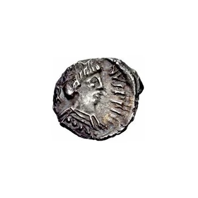 ¼ Siliqua In the name of Justin II; Open staurogram with dot above front