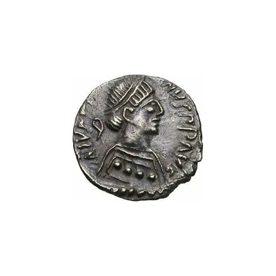 ¼ Siliqua In the name of Justin II; Open staurogram without dot above front