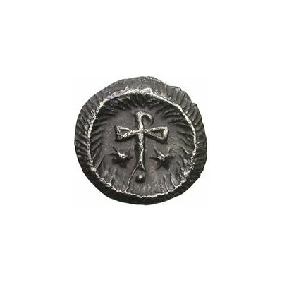 ¼ Siliqua In the name of Justin II; Open staurogram without dot above back