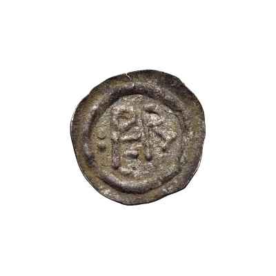 ½ Siliqua - Perctarit Posthumous; thin monogram with two dots front