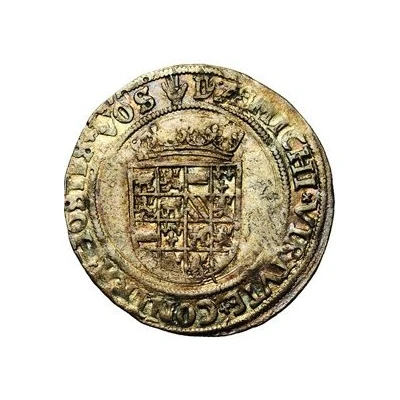 ½ Silver Real - Charles V ND back