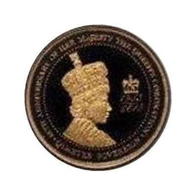 ¼ Sovereign - Elizabeth II 65th Ann. Coronation back