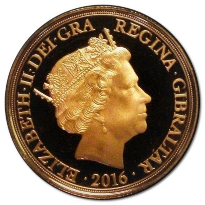 ¼ Sovereign - Elizabeth II 90th Birthday; Gold Piedfort front