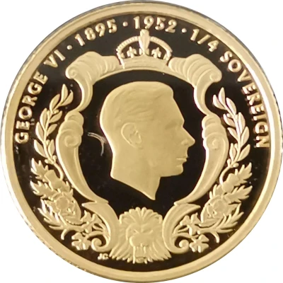 ¼ Sovereign - Elizabeth II King George VI tribute back