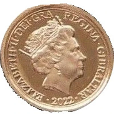 ¼ Sovereign - Elizabeth II Platinum Jubilee front