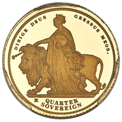 ¼ Sovereign - Elizabeth II Una and the Lion back