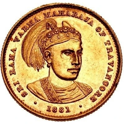 ½ Sovereign - Rama Varma IV front