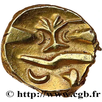 ¼ Stater with boat biface 70 BC - 50 BC back