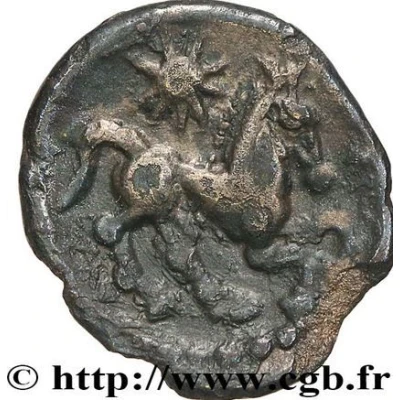 ¼ Stater with star 80 BC - 50 BC back