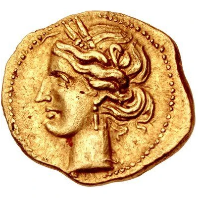 ¼ Stater 203 BC - 201 BC front