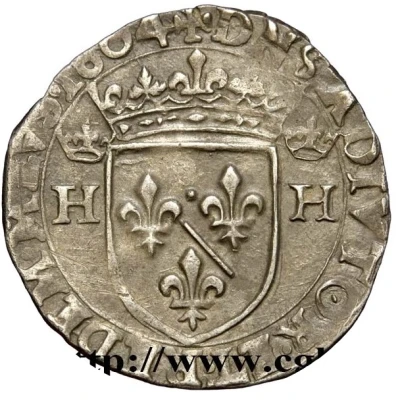 ½ Teston - Henry II 1st type back