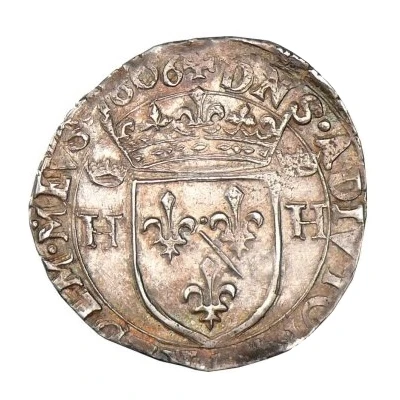 ½ Teston - Henry II 2nd type back