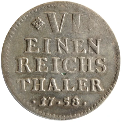 ⅙ Thaler - Adalbert II of Walderdorff back