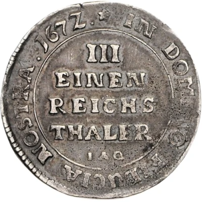 ⅓ Thaler - Charles William of Anhalt-Zerbst back