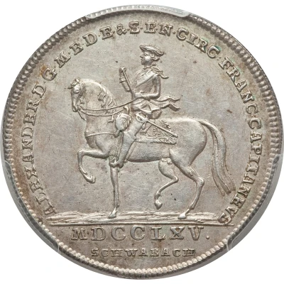 ¼ Thaler - Christian Frederick Charles Alexander front