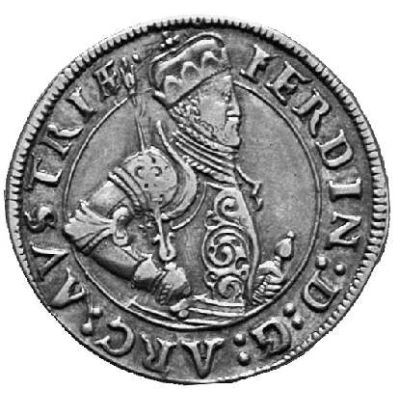 ¼ Thaler - Ferdinand II of Tyrol ND front