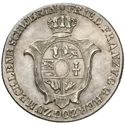 ⅔ Thaler - Frederick Francis I Vaterlandsgulden front