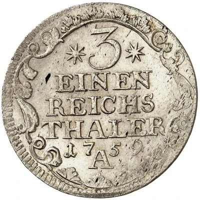 ⅓ Thaler - Frederick II Seven Years' War back