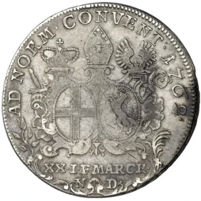 ½ Thaler - Henry VIII of Bibra Konventionshalbtaler back