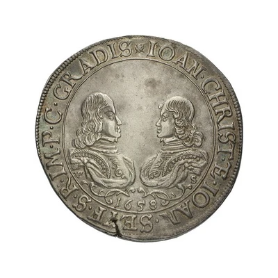 ½ Thaler - Johann Christian and Johann Seyfried Krummau front