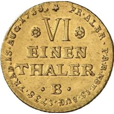 ⅙ Thaler - Victor II Frederick Birthday - Gold pattern strike back