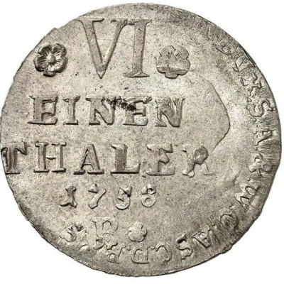 ⅙ Thaler - Victor II Frederick Seven Years' War - Mule back