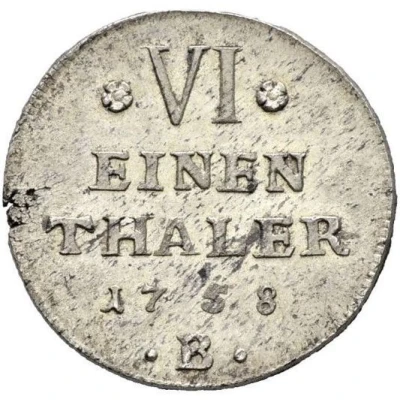 ⅙ Thaler - Victor II Frederick Seven Years' War back