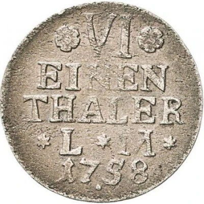 ⅙ Thaler - Victor II Frederick Seven Years' War back