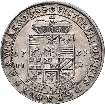 ⅔ Thaler - Victor II Frederick front