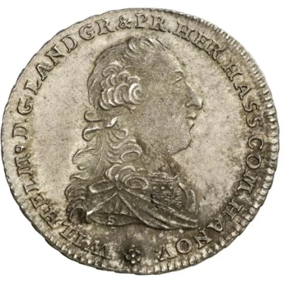 ½ Thaler - William IX Konventionshalbtaler front