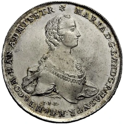 ½ Thaler - William IX under guardianship of Maria of England Konventionshalbtaler front