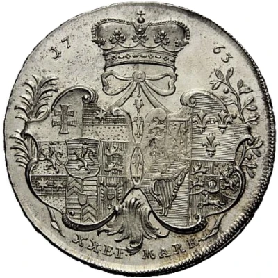 ½ Thaler - William IX under guardianship of Maria of England Konventionshalbtaler back