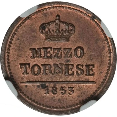 ½ Tornese - Ferdinando II back