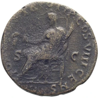 Æ - Vespasian PONT MAX TR POT P P COS VIII CENS S C; Ceres back