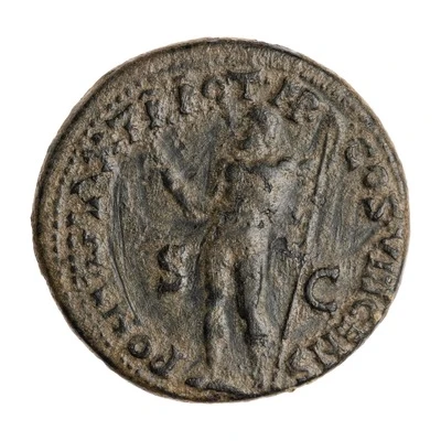 Æ - Vespasian PONT MAX TR POT P P COS VIII CENS S C; Jupiter back