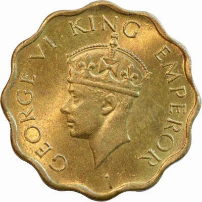 1 Anna - George VI 2nd portrait, large crown, low relief front