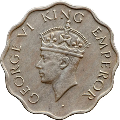 1 Anna - George VI 2nd portrait, small crown, low relief front