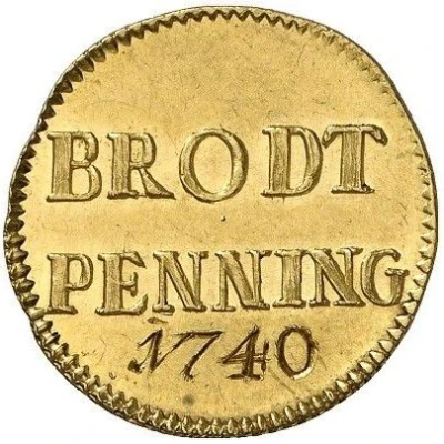 1 Brodtpfennig Gold pattern strike ND back