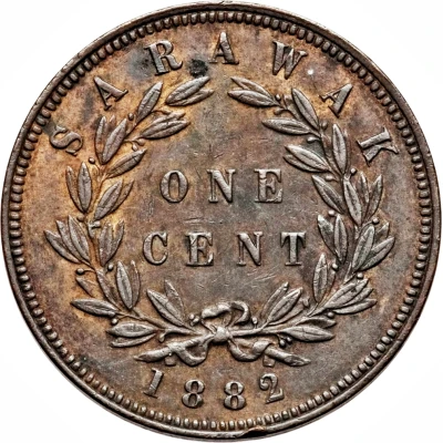 1 Cent - Charles C. Brooke Rajah back