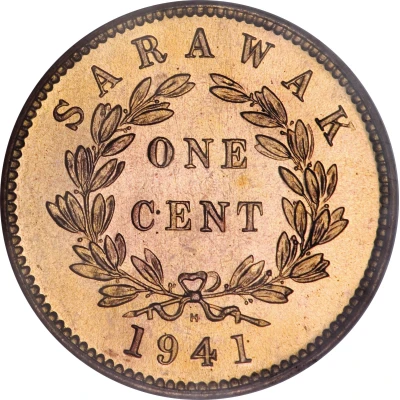 1 Cent - Charles V. Brooke Rajah back