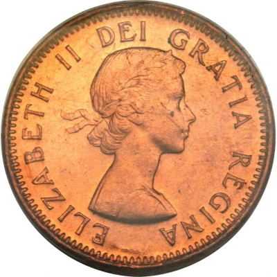 1 Cent - Elizabeth II 1st portrait front