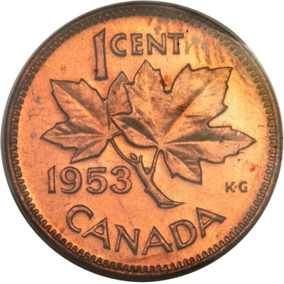 1 Cent - Elizabeth II 1st portrait back