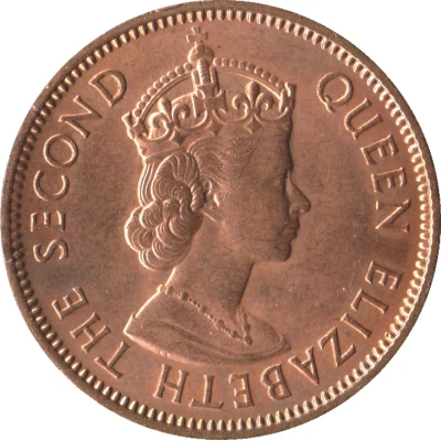 1 Cent - Elizabeth II 1st portrait front