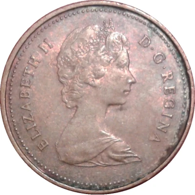 1 Cent - Elizabeth II 2nd portrait; light type front